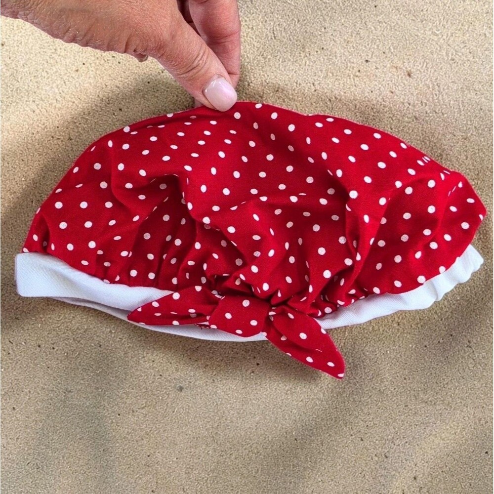 Vintage Rare Editions Polka Dot Dress Size 3T Red With Hat Peter Pan Collar NWT - Picture 6 of 6